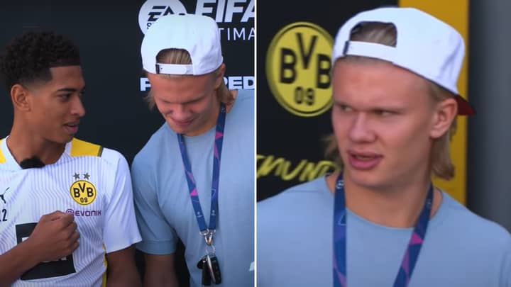 Erling Haaland Told He's A Lower Rating Than Kylian Mbappe In FIFA 22, He Really Isn't Happy