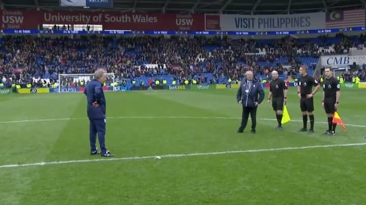 Neil Warnock's Stare Down With The Officials At Full-Time Is Hilariously Awkward Viewing 