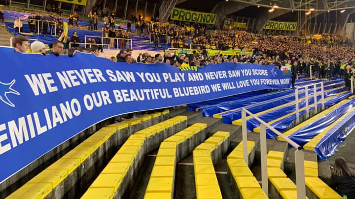 Cardiff City Fans Attend Nantes Game To Pay Tribute To Emiliano Sala