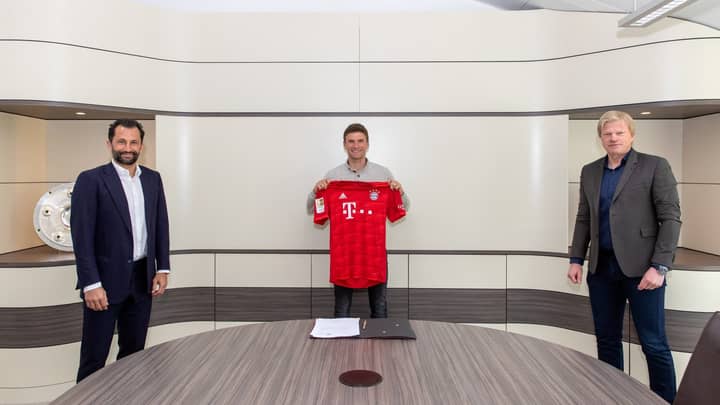 Social Distancing Measures Were In Full Effect For Thomas Muller's Contract Renewal