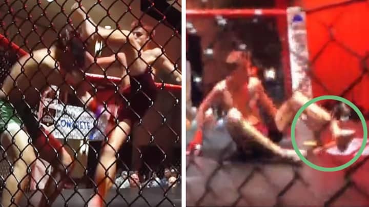 MMA Fighter Snaps His Own Ankle After Knocking Out Opponent With Head Kick