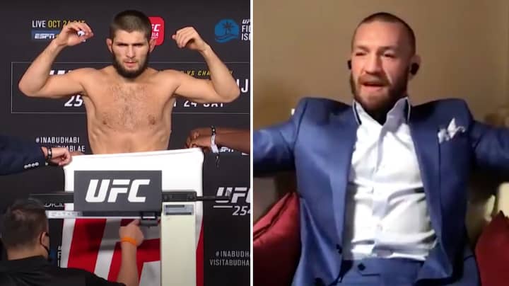 Conor McGregor Questions Whether Khabib Nurmagomedov Made Weight Before Justin Gaethje Fight