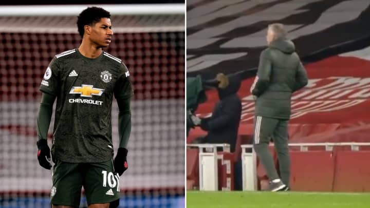 Ole Gunnar Solskjaer Shouted Instructions To Marcus Rashford About Cedric Soares