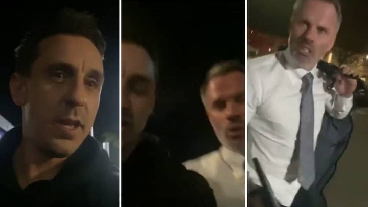Gary Neville And Jamie Carragher Hilariously Continue England Squad Discussion In Sky Sports Car Park