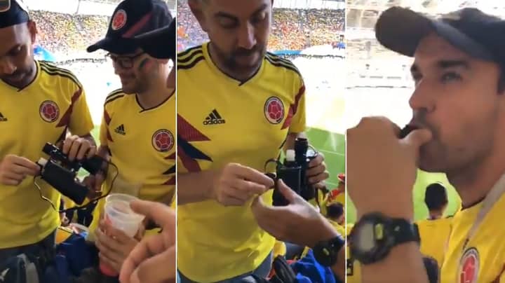 Colombian Fans Given Warning After Using A Pair Of Fake Binoculars To Smuggle Liquor Into Stadium 