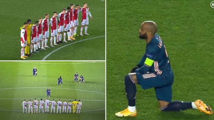 Alexandre Lacazette Stared Out Slavia Prague Players While Taking The Knee Ahead Of Europa League Game