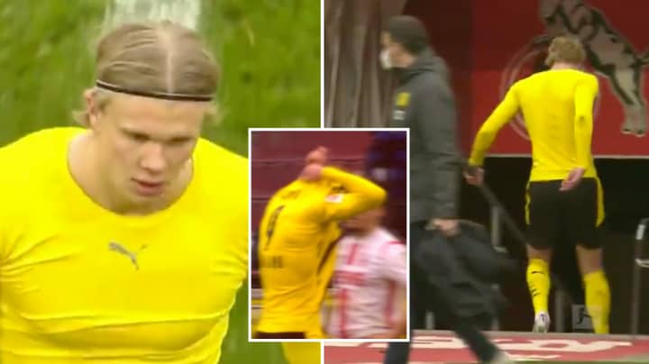Erling Haaland Throws Shirt At FC Koln Player Before Storming Down Tunnel 