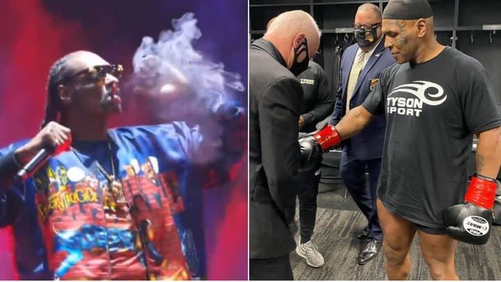 Snoop Dogg Smokes Weed And Drops Incredible Live Performance Before Mike Tyson's Comeback