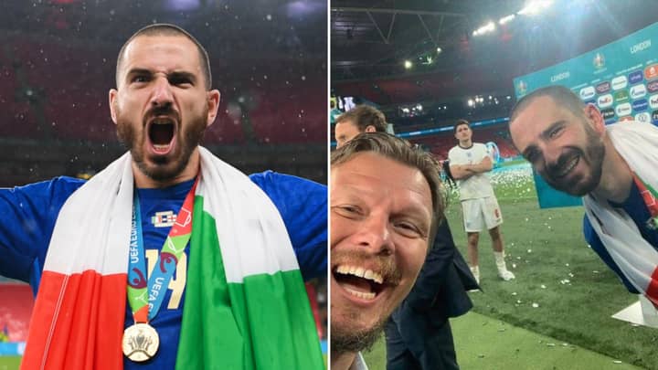 Fans Think Leonardo Bonucci Is The 'King Of Sh*thousing' After Catching An Upset Harry Maguire In A Selfie