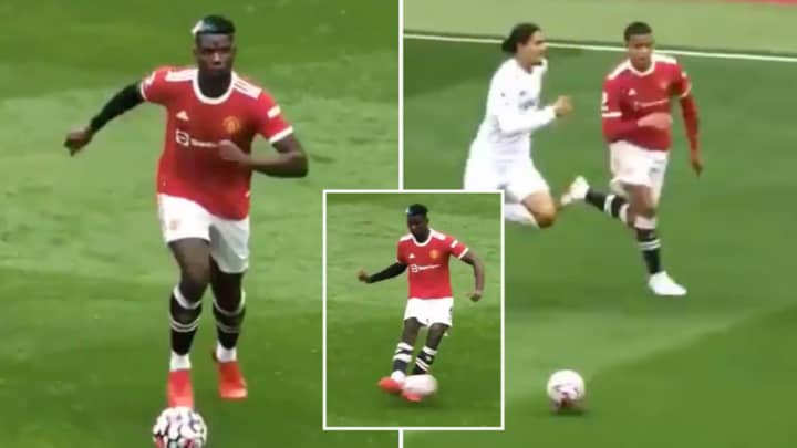 Paul Pogba Produced A Stunning No-Look Assist For Mason Greenwood’s Goal Last Saturday
