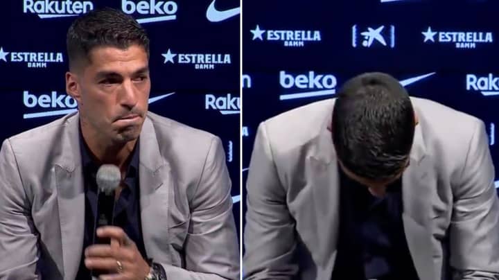Luis Suarez Was Visibly Emotional In Barcelona Farewell Press Conference