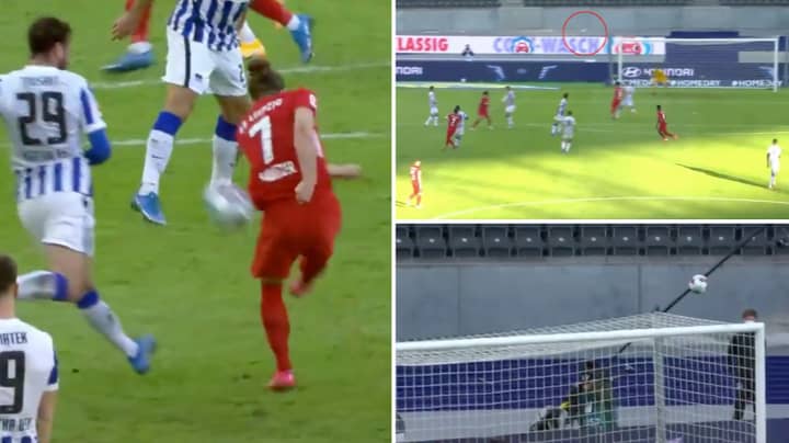 Marcel Sabitzer Scores Absolute Screamer With So Much Power And Dip That It Completely Fools Goalkeeper