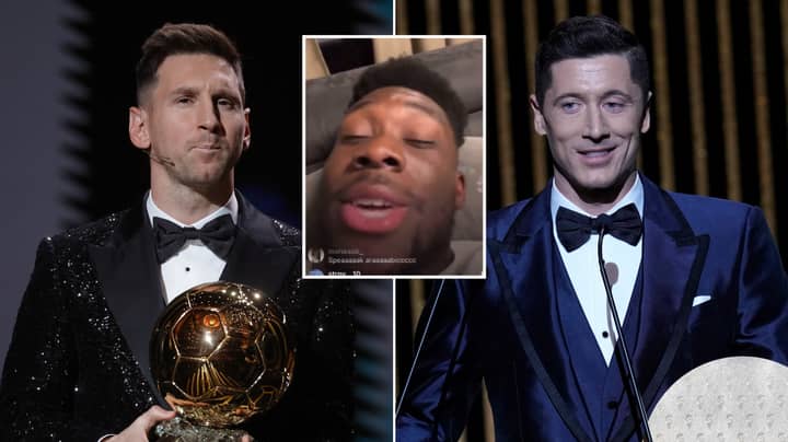 Alphonso Davies Drops Truth Bomb On Lionel Messi Beating Robert Lewandowski To Ballon d'Or