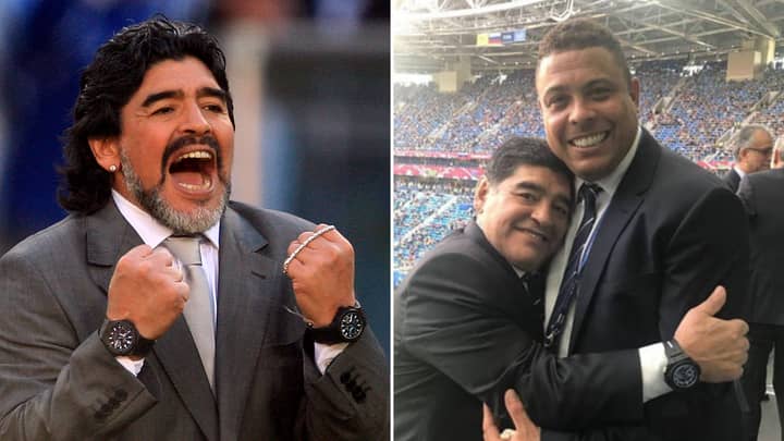Ronaldo Explains Incredible Story Behind Diego Maradona Always Wearing Two Watches